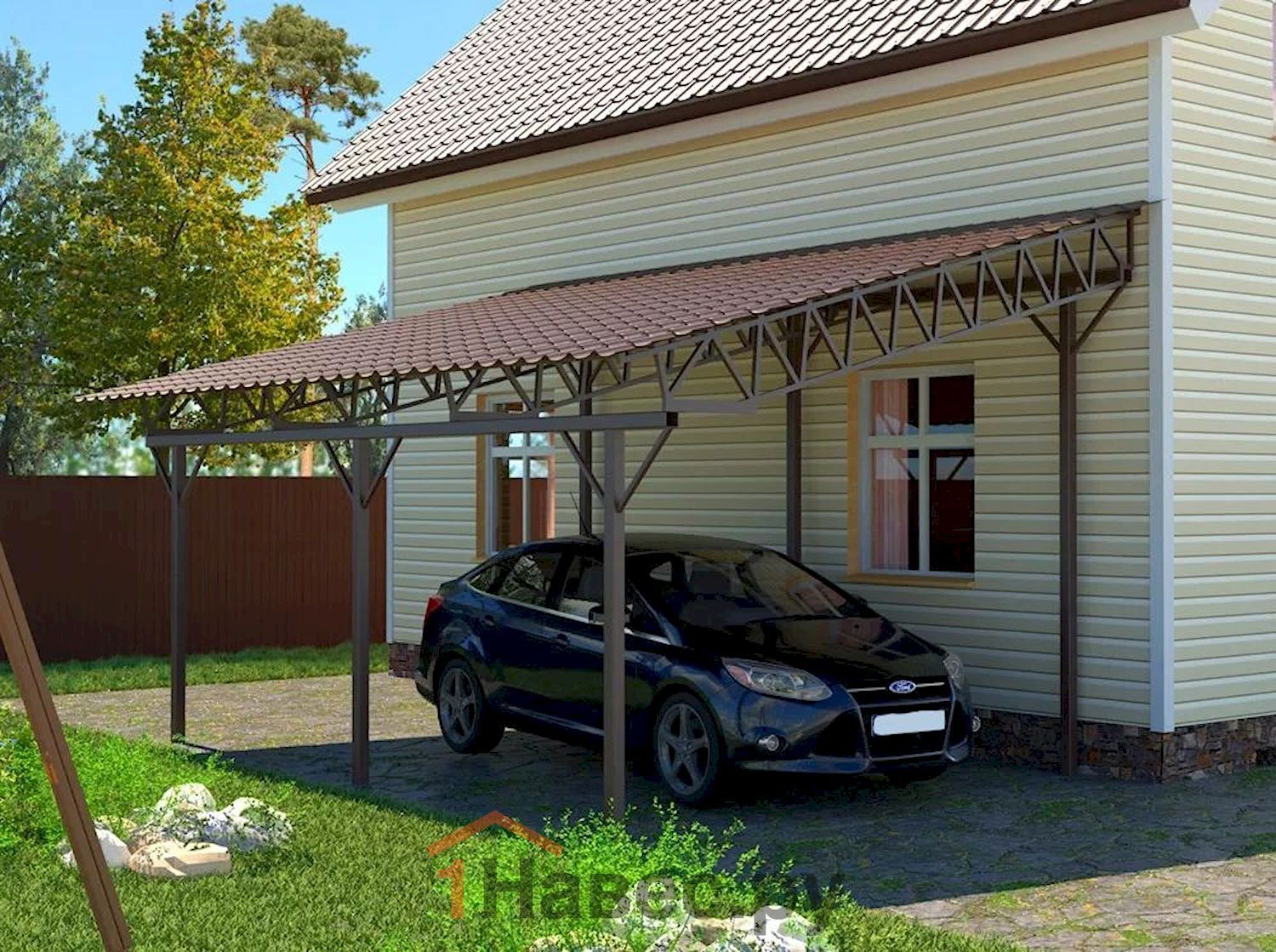 Навес из поликарбоната